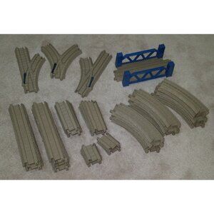 50 Gullane Brown Train Track Lot Mixed Straight Curved Switch Thomas Tank Engine